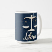 Libra Zodiac Signikon mit Balanced Scales Kaffeetasse (VorderseiteRechts)