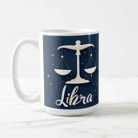 Libra Zodiac Signikon mit Balanced Scales Kaffeetasse (Links)