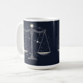 Libra Zodiac Signikon mit Balanced Scales Kaffeetasse (Vorderseite Links)