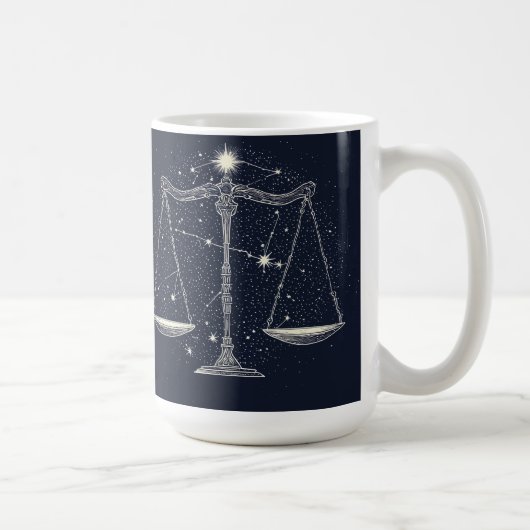 Libra Zodiac Signikon mit Balanced Scales Kaffeetasse (Rechts)