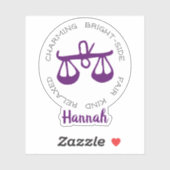 Libra Zodiac Star Sign Features Aufkleber (Blatt)