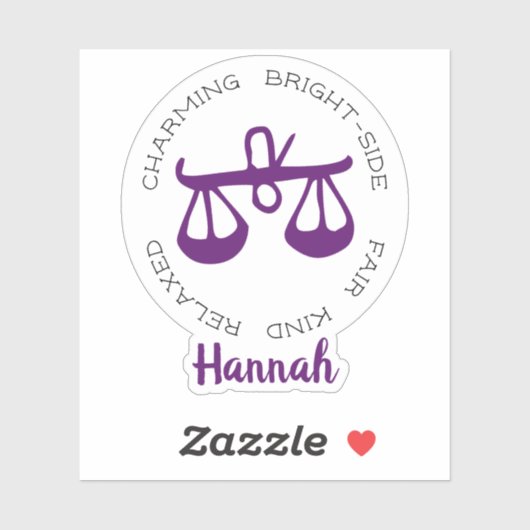 Libra Zodiac Star Sign Features Aufkleber (Blatt)