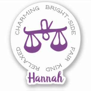 Libra Zodiac Star Sign Features Aufkleber