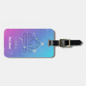 Libra Zodiac Star Sign Horoskop Constellation Gepäckanhänger (Vorderseite horizontal)