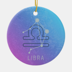 Libra Zodiac Star Sign Horoskop Constellation Keramik Ornament