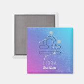 Libra Zodiac Star Sign Horoskop Constellation Magnet (Vorderseite/Rückseite)