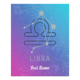 Libra Zodiac Star Sign Horoskop Constellation Poster