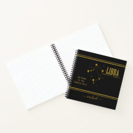 Libra Zodiac Star Sign Notebook Notizblock