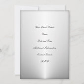 Libra Zodiac Sternzeichen Silber Party Einladung (Rückseite)