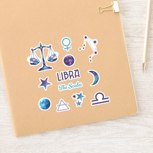 Libra Zodiac Sticker Collection (Notizbuch)
