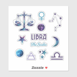 Libra Zodiac Sticker Collection