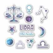 Libra Zodiac Sticker Collection (Vorderseite)