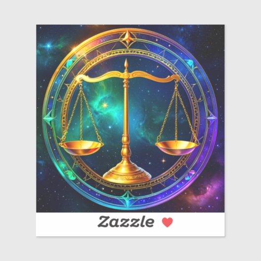 Libra Zodiac Stickers, Celestial Zodiac Aufkleber (Blatt)