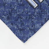 Libra Zodiac-Symbol auf Blue Digital-Camouflage Fleecedecke (Ecke)
