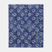 Libra Zodiac-Symbol auf Blue Digital-Camouflage Fleecedecke (Vorderseite)