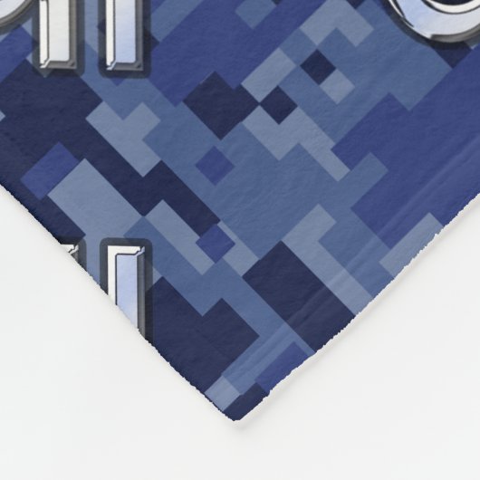 Libra Zodiac-Symbol auf Blue Digital-Camouflage Fleecedecke (Ecke)