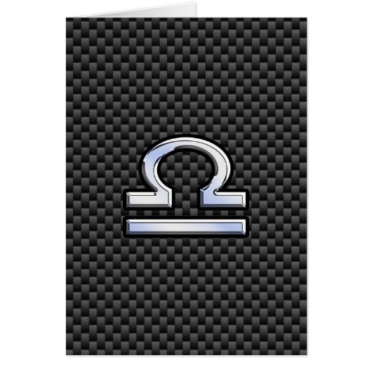 Libra Zodiac Symbol auf Carbon Fibre Decor (Vorne)