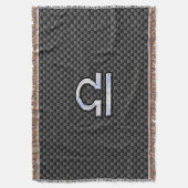 Libra Zodiac Symbol auf Carbon Fibre Print Decke (Vorderseite Vertikal)