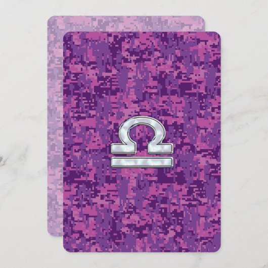 Libra Zodiac-Symbol auf der Fuchsia Digitalen Camo (Vorne/Hinten)