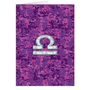 Libra Zodiac-Symbol auf der Fuchsia Digitalen Camo