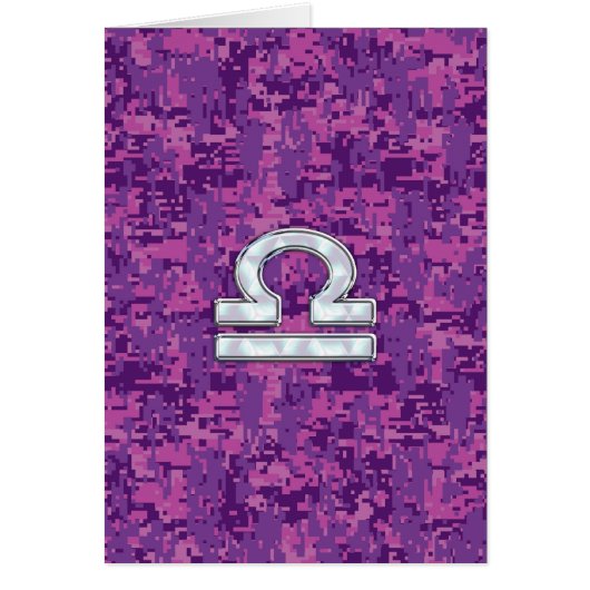 Libra Zodiac-Symbol auf der Fuchsia Digitalen Camo (Vorne)