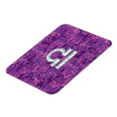 Libra Zodiac-Symbol auf der Fuchsia Digitalen Camo Magnet (Linke Seite)