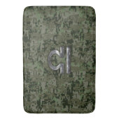 Libra Zodiac-Symbol auf der olivengrünen digitalen Badematte (Vorderseite Vertikal)