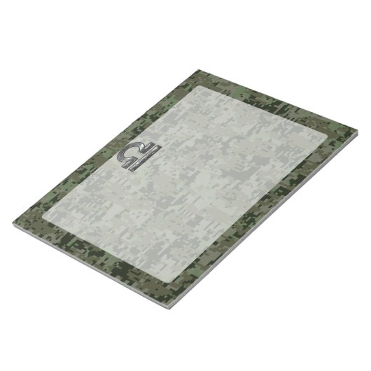 Libra Zodiac-Symbol auf grüner digitaler Camouflag Notizblock (angewinkelt)