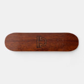 Libra Zodiac Symbol auf Mahogany Skateboard (Horizontal)