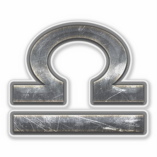 Libra Zodiac-Symbol Aufkleber (Vorderseite)