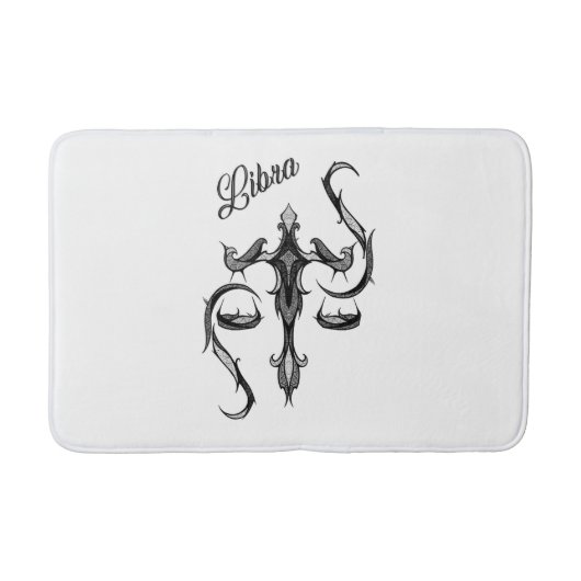 Libra Zodiac-Symbol Badematte (Vorderseite)