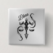 Libra Zodiac-Symbol Button (Vorderseite)