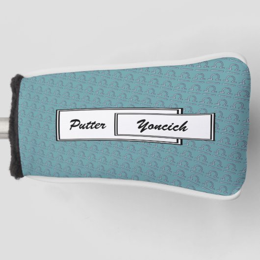 Libra Zodiac Symbol Element von Kenneth Yoncich Golf Headcover (Vorderseite)