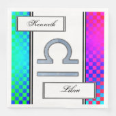 Libra Zodiac Symbol Element von Kenneth Yoncich Serviette (Vorderseite)