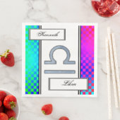 Libra Zodiac Symbol Element von Kenneth Yoncich Serviette (Beispiel)