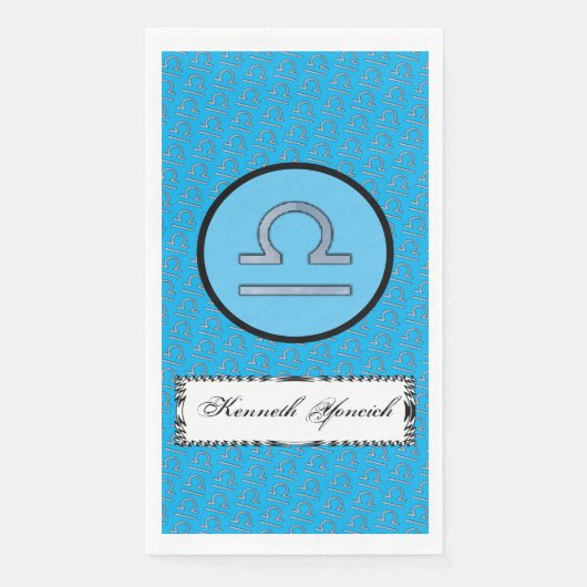 Libra Zodiac Symbol Element von Kenneth Yoncich Serviette (Vorderseite)