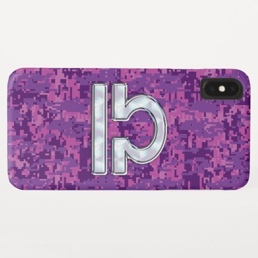 Libra Zodiac Symbol Fuchsia Pink Digitale Camoufla Case-Mate iPhone Hülle (Rückseite (Horizontal))