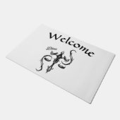 Libra Zodiac-Symbol Fußmatte (Schrägansicht)