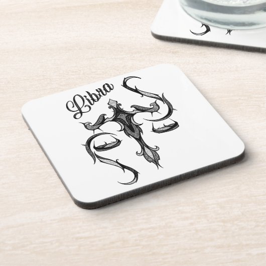 Libra Zodiac-Symbol Getränkeuntersetzer (Linke Seite)