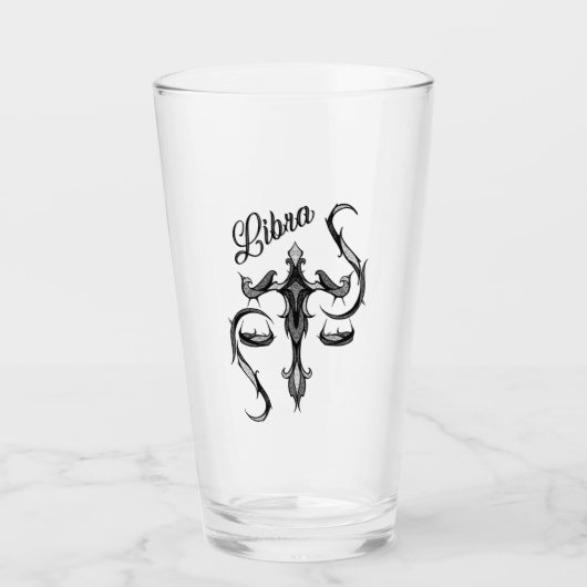 Libra Zodiac-Symbol Glas (Vorderseite)