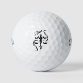 Libra Zodiac Symbol Golf Balls Golfball