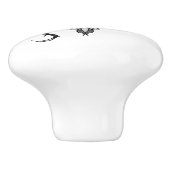 Libra Zodiac-Symbol Keramikknauf (Seitenansicht)