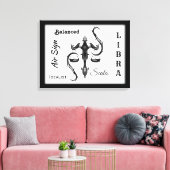Libra Zodiac-Symbol Leinwanddruck (Insitu (Wohnzimmer))
