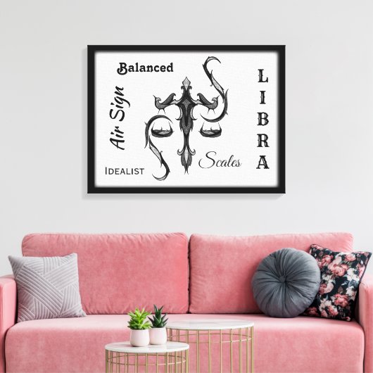 Libra Zodiac-Symbol Leinwanddruck (Insitu (Wohnzimmer))