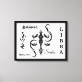 Libra Zodiac-Symbol Leinwanddruck (Vorderseite)