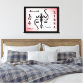Libra Zodiac-Symbol Leinwanddruck (Insitu (Schlafzimmer))