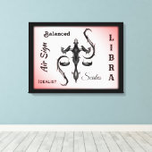Libra Zodiac-Symbol Leinwanddruck (Insitu (Holzboden))
