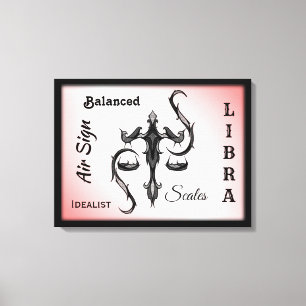 Libra Zodiac-Symbol Leinwanddruck