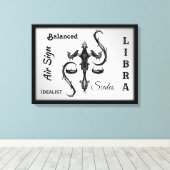 Libra Zodiac-Symbol Leinwanddruck (Insitu (Holzboden))