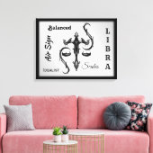 Libra Zodiac-Symbol Leinwanddruck (Insitu (Wohnzimmer))